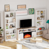 Shahoo 72" Bookcase and Bookshelf, 5-Tier Wood Bookcases with Shelves, Tall Floor Standing Book Shelf Storage Cabinet Home Decor Furniture for Living Room, Home Office 1 Pcs, White Shahoo