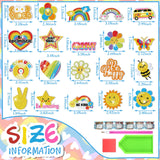 Saillong 20 Pcs Rainbow Diamond Art Magnets Rainbow Diamond Art Painting Magnets Kits Refrigerator Magnetic Stickers for Fridge Home Adults DIY Crafts Saillong