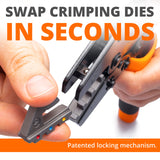 Wirefy Crimping Tool Set 11 PCS - High Leverage Wire Crimper 9" - Heat Shrink, Nylon, Insulated Flag, Non-Insulated Connectors Wirefy