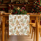 Gingerbread Man Table Runner Country Christmas Gingerbread House Table Runners Seasonal Kitchen Dining Table Decoration for Winter Farmhouse Home Party Banquet Decor 13x72 Inch GPGHE