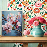 WUIVCTR DIY Paint by Number for Adults Beginner, Plum Blossom Branch, Painting by Number Oil Painting with Brushes and Acrylic Pigment, 40x50cm WUIVCTR