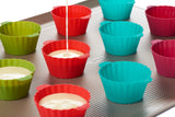 OXO Good Grips Silicone Baking Cups, Multicolor 3 oz.(Pack of 12) OXO