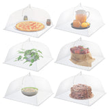 Simply Genius (6 Pack) Large and Tall 17x17 Pop-Up Mesh Food Covers Tent Umbrella for Outdoors, Screen Tents, Parties Picnics, BBQs, Reusable and Collapsible Food Tents - Food Covers for Outside Mesh Simply Genius