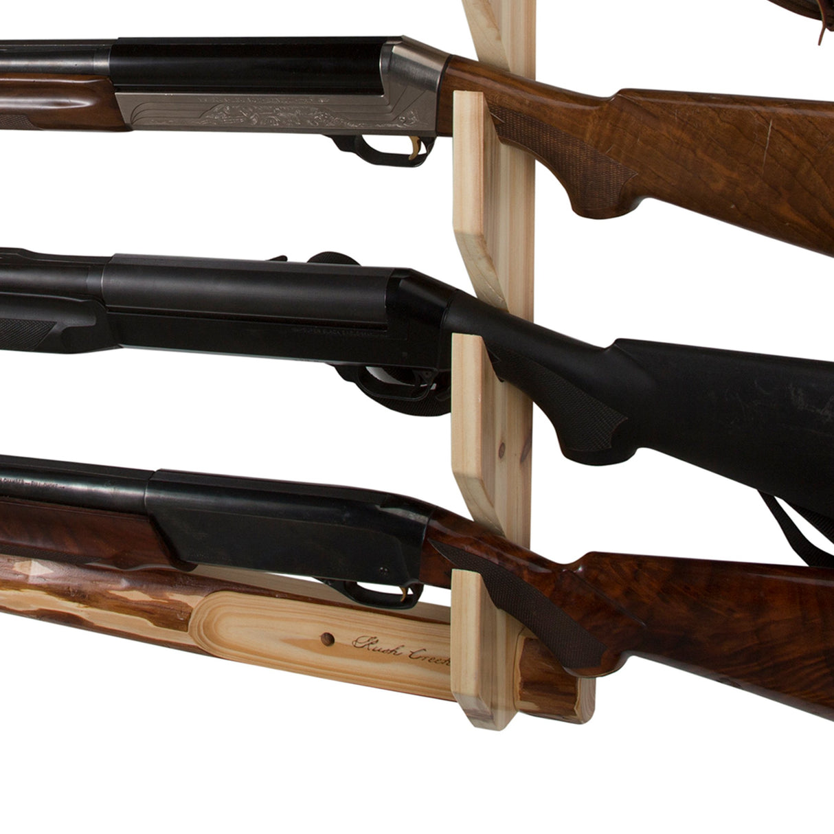 Rush Creek Creations unisex adult Rustic Pine Indoor 5 Rifle Shotgun Wall Storage Display Rack, -1, Gun Rack US Rush Creek Creations