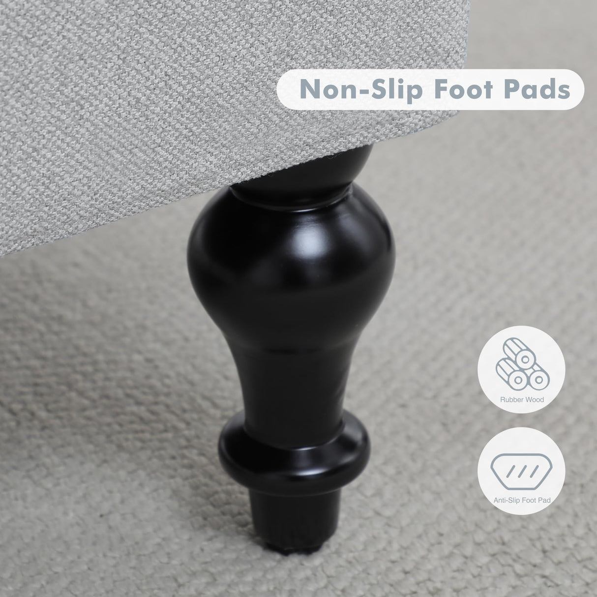 choairy Accent Chair for Living Room, Mid Century Modern Wingback Chair, Upholstered Fabric Armchair with High Back and Vintage Legs, Comfy Single Sofa Side Reading Chairs for Bedroom, Light Grey choairy