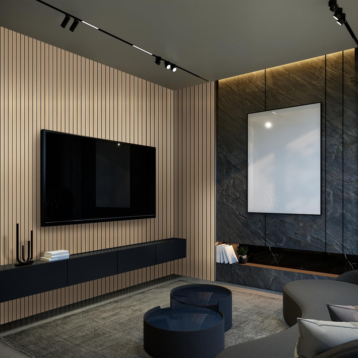 WADILE PVC Wood Grain Panels for Wall, 15.7 in X 8.5 ft Oak Soundproof Panels, 3D Wall Panels for Interior Decor, Cover 11.2 Sqft WADILE
