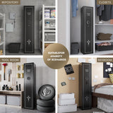 KAER 2-3 Gun Safe,Long Gun Safe for Rifles and Pistols,Rifle Safes for Home Gun Safes for Rifles,Multi-Function Gun Cabinet with Removable Gun Racks,Pistol Pockets (2-3 GUN) KAER