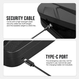 RPNB Gun Safe, Biometric Gun Safe for Handgun, Pistol Safe for Nightstand with Biometric Fingerprint, Digital Backlit Touchpad, Black RPNB