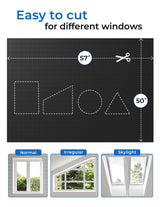 Sumobaby 50"x57" Portable Blackout Curtains, Blinds for Windows with Hook & Loop Tapes, 100% Blackout Window Shades, Curtains Easy to Cut Fit for Bedroom, Baby Room and TV Room (Black) Sumobaby