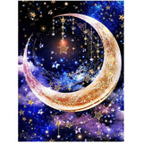 KTHOFCY 5D DIY Diamond Painting Kits for Adults Kids Star Moon Full Drill Embroidery Cross Stitch Crystal Rhinestone Paintings Pictures Arts Wall Decor Painting Dots Kits 15.7X11.8 in KTHOFCY
