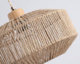 Hchunqjor Coastal Woven Pendant Light Fixture One-Light Adjustable Natural Hemp Rope Cage Pendant Lighting for Kitchen Island Sink Farmhouse Dining Room Hchunqjor