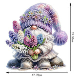 ARTopet DIY Diamond Desktop Ornament Special Shaped Crystal Lavender Gnome Acrylic Diamond Art Painting Tabletop Ornaments Single Sided Diamond Home Decor ARTopet