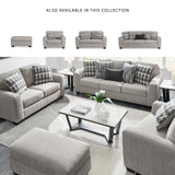 Signature Design by Ashley Avenal Park Casual Sofa with 5 Toss Pillows, Light Gray Signature Design by Ashley