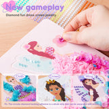 MIROLA KIDS 4 in 1 Poke Craft Kits for Girls, Magic Princess Crafts for Kids Ages 4-8, DIY Activity with Princess Stickers, Watercolor Paint, Diamond Art Gifts for 4 5 6 7 8+ Year Old Girls MIROLA KIDS