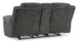 Signature Design by Ashley Frohn Contemporary Manual Reclining Loveseat with Console with Console, Storage and Cup Holders, Gray Signature Design by Ashley