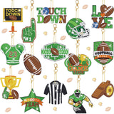 BBTO 15 pcs Football Diamond Art Keychains 5d Diamond Painting Keychain Football Party Decoration DIY Ornaments Pendant Kits for Adult BBTO