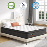Sweetnight King Mattress in a Box - 12 Inch Pillow Top King Size Mattress, Gel Memory Foam Hybrid Mattress with Individually Pocketed Springs for Support & Comfort Sleep, Siesta Black Sweetnight