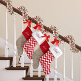 Sggvecsy 49.2Ft Christmas Green Red White Tinsel Garland Xmas Tree Decorations Christmas Metallic Twist Garland Ceiling Hanging Decorations for New Year Party Birthday Holiday Indoor Outdoor Supplies Sggvecsy