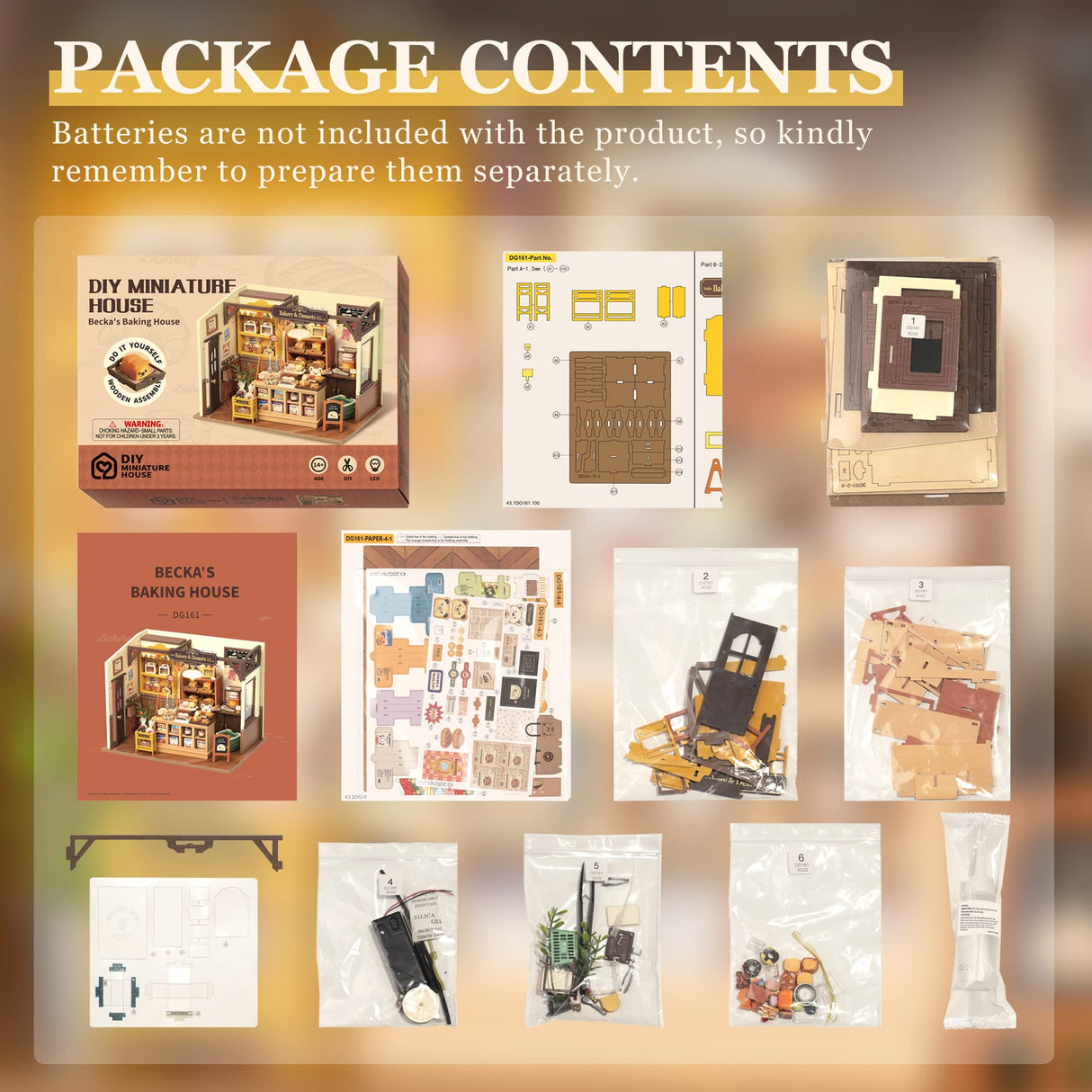 ROBOTIME Miniature House Kit DIY Mini Dollhouse with Accessories Tiny Store Making Kit with LED Light Hobby Birthday Gifts for Adults ROBOTIME