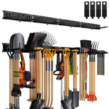 Gatsowm Garage Tool Organizer Wall Mounted, 64 Inches Adjustable Garden Tool Organizer Rack, 20 Pcs Heavy Duty Yard Tool Organizer Hold Up to 900lbs Gatsowm