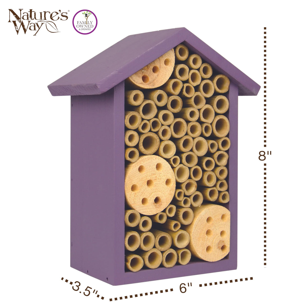 Nature's Way Bird Products PWH1-B Purple Bee House Nature's Way