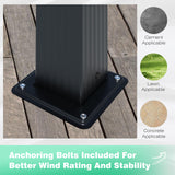 Yardenaler 12’ X 16’ Retractable Pergola with Adjustable Canopy for Backyard Deck Garden Grey Yardenaler