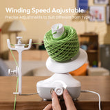Etcokei Yarn Winder, Electric Yarn Ball Winder for Crocheting, Compact Yarn Cake Winder with Strong Tension Stepless Speed, Automatic Yarn Spinner Wool Winder, Ideal Helper for Knitting Lovers(White) Etcokei