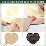 Ruikiyart Wooden Puzzles for Adults Lovers Mandala Heart Jigsaw Puzzles 500Pcs Unique Shapes Puzzles Great Gift for Adults and Couples on Valentine's Day,Women's Day,Thanksgiving 15.3x16.9 Inches Ruikiyart
