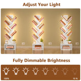 Hoctieon 6 Tier Tree Bookshelf, Tall Bookcase with Drawer, Freestanding Book Shelf with LED Lights, Display Floor Standing Storage Shelf, Book Organizer Shelves for Home Office, Living Room, White Hoctieon