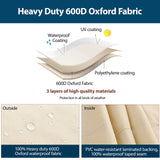 Westblue Curved Patio Furniture Covers-Outdoor Patio Furniture Sectional Covers Waterproof Reinforced Rip-Stop Anti-UV 600D Heavy Duty Outdoor Couch Cover with 3 Air Vent Sofa Cover 190"(128") Westblue