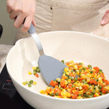 To encounter 5 Pieces Silicone Spatula Set, Non-Stick Silicone Turner Spatulas, Heat Resistance Cooking Utensils, Flip Turner for Fish, Egg, Pancake, Light Grey To encounter