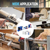 10" x 24" Benchtop Wood Lathe Machine, 0.8 HP 600W Wood Lathe Machine, Infinitely Variable Speed (800-3000 RPM), Wood Turning Lathe with Wrench & 3 Chisels for Woodworking Garvee