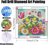 Ekuxom Frog Diamond Painting Kits for Adults, Butterfly Diamond Art Kits, DIY Round Full Drill Frog Diamond Art Painting Kits Rainbow for Home Wall Decor 14x14inch Ekuxom