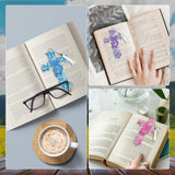 Cross Diamond Art Painting Bookmarks - 6 PCS Colorful Bow Design Bookmarks Kit with Tassel DIY Coquettte Gem Art Craft Christmas New Year Religions Birthday Gift for Reading Lovers INCOK