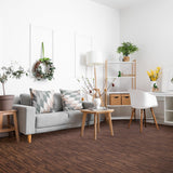 Sorbus 96 Sq. Ft. Wood Grain Floor Tiles Foam Mat EVA Interlocking Mats Tile 3/8-Inch Thick Flooring Wood Puzzle Exercise Mats w/Borders - Home Playroom Basement, Apartment, Trade Show, Baby, Dance Sorbus