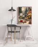 5DDIYART Winter Snowscapes Diamond Art Kits for Adults,5D Diamond Painting for Adult Beginners,DIY Full Drill Round Gem Painting Dot Art for Adults,Home Wall Decor 11.8x15.7 Inch 5DDIYART