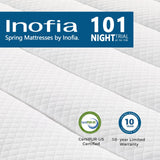 Inofia Queen Mattress, 12 Inch Hybrid Innerspring Double Mattress Cool Bed with Breathable Soft Knitted Fabric Cover, 101 Nights Trial Inofia
