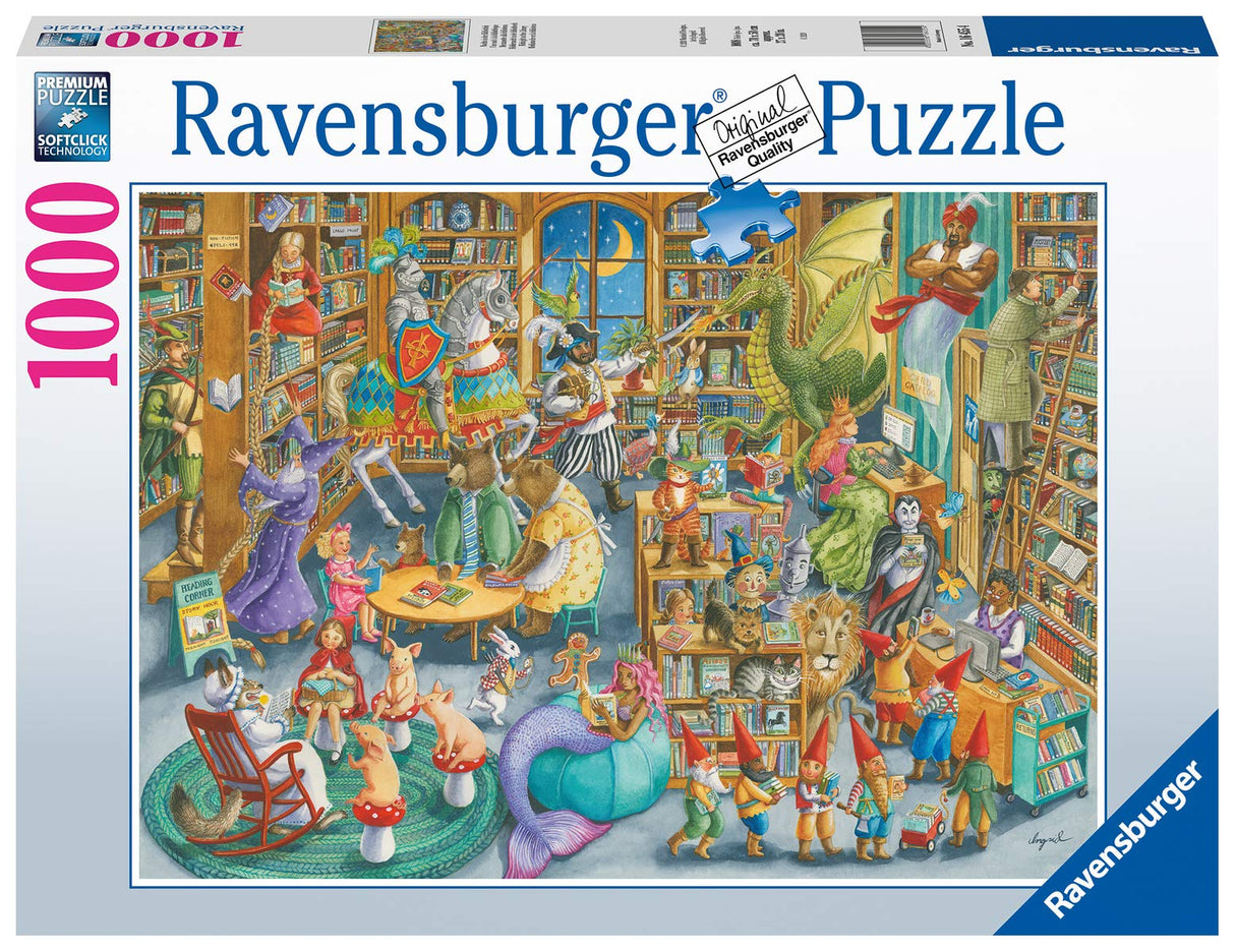 Ravensburger Midnight at The Library Puzzle - 1000 Unique Pieces | Premium Quality | Anti-Glare Surface | Perfect for Family Fun | Ideal Gift for Puzzle Enthusiasts Ravensburger