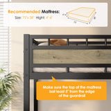 SogesSleep Loft Bed Twin Size with Stairs, Heavy Duty Metal Loft Bed Frame with Storage and Large Under-Bed Space for Teens and Junior, Space Saving Design & No Box Spring Needed, Black SogesSleep