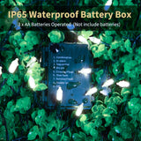 Battery Operated Christmas Lights 2 Pack 18 Feet 50 LED Clear Mini String Lights with 8 Modes Waterproof Tree Lights for Xmas Outdoor Indoor Holiday Party Garden Decor, Pure White Brightown