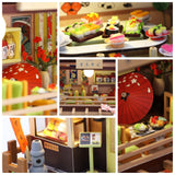 DIY Dollhouse Miniature Wooden Furniture Kit, Doll House Kit with Dust Proof Cover and Music Box, Mini Handmade Wooden Dollhouse Toys for Adult Gift (M2011) Lannso