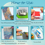 HTTDMY 8PCS Diamond Painting Art Bookmarks,Cute Acrylic Bookmarks Crafts Kits Gifts with Tassels for Adult Women Book Lovers (Ocean) HTTDMY