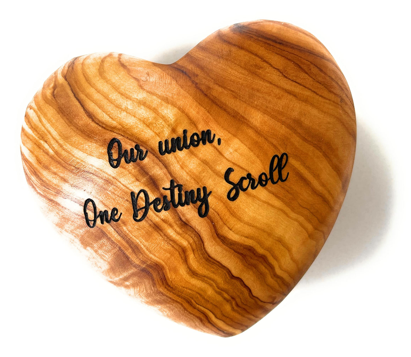 DYARI Wooden Heart – Custom Laser-Engraved 100% Olive Wood – Personalized Gift for Mother’s Day, Wedding, Anniversary, Pet Memorial – Rustic Heart Decor, Paperweight & Keepsake - WoodArtSupply