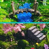 Kai Dream Fairy Garden Kit, 118Pcs Miniature Resin Figurines, Fake Fence, Flower Decor for Outdoor Fairy Garden Kai Dream