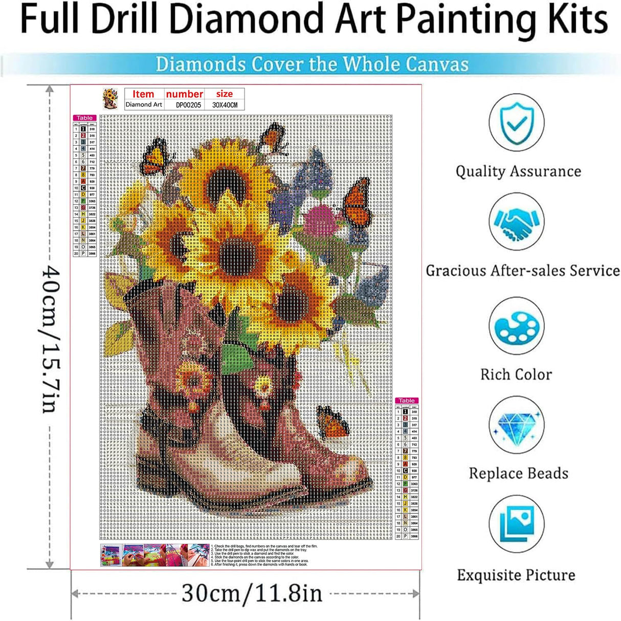 ARPADAMO Diamond Art Kits for Adults,5D Sunflower Diamond Painting DIY Flower Diamond Art Diamond Painting Kits for Adult,Round Full Drill Diamonds, Diamond Art Kits for Home Decor-12x16inch ARPADAMO