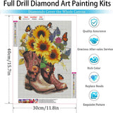 ARPADAMO Diamond Art Kits for Adults,5D Sunflower Diamond Painting DIY Flower Diamond Art Diamond Painting Kits for Adult,Round Full Drill Diamonds, Diamond Art Kits for Home Decor-12x16inch ARPADAMO