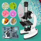 1200X Kids Microscope Science Kit - Handheld Microscope for Kids with Prepared Slides Metal Body LED Light Carrying Box Educational Compound Toy Set for Children Ages 8-12 5 Year Old Boys & Girls Gift USCAMEL