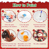 HMZephitiquc Snowman Paint by Number Canvas for Adults, Christmas Paint by Numbers Kit for Adults, Painting by Numbers, Beginner Easy Oil DIY Crafts Home Wall Decor 16x16 in HMZephitiquc