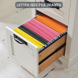 RedLemon 60" Farmhouse Executive Desk with Drawers, Wood Home Office Desk w/Charging Station, Keyboard tray, File Drawer, Storage Cabinet, Rustic Computer Writing Desk (Antique White) RedLemon