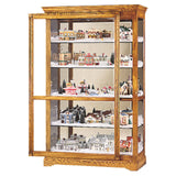 Howard Miller Beutler II Curio Cabinet, Lighted Storage Cabinets with Golden Finish, Adjustable Glass Shelves Vertical Home Decor for Collectibles, Decorative Items, Living Room & Office Howard Miller